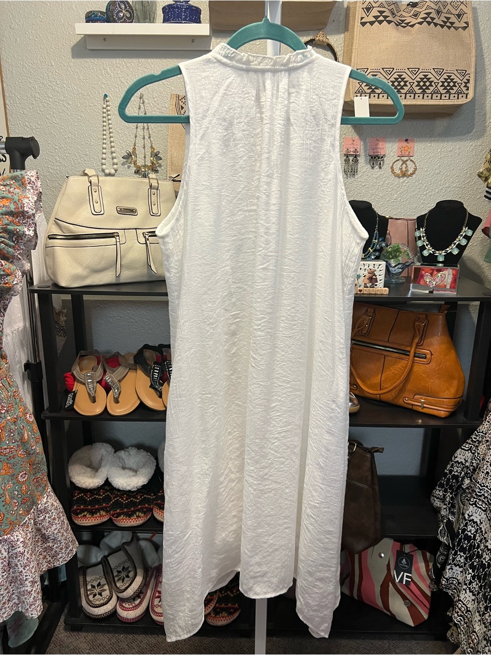 Indigo Rose White Sleeveless Eyelet Midi Dress - Picture 4 of 4